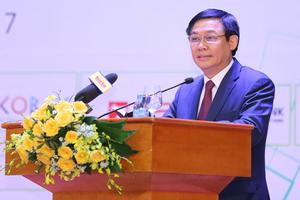 Phó Thủ tướng Chính phủ Vương Đình Huệ đối thoại với các DN khởi nghiệp, DN nhỏ và vừa