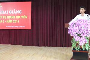 Khai giảng lớp thanh tra viên K6/2017