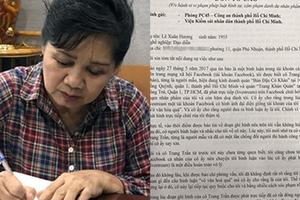 Trang Trần thách kiện, nghệ sĩ Xuân Hương chính thức viết đơn tố cáo lên công an