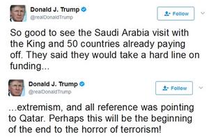 Trump ủng hộ các biện pháp cô lập Qatar