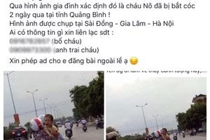 Vụ cháu bé ở Quảng Bình mất tích bí ẩn: Xác minh bức ảnh gây xôn xao