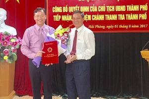 Hải Phòng: Bổ nhiệm Chánh Thanh tra thành phố