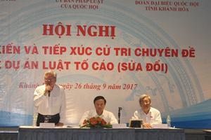 Hội nghị lấy ý kiến về Dự án Luật Tố cáo (sửa đổi)