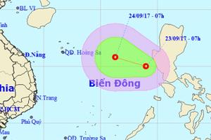 Biển Đông xuất hiện áp thấp nhiệt đới