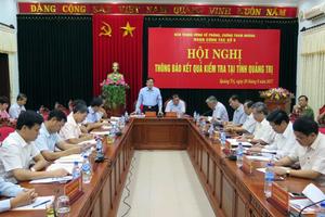 Ban Chỉ đạo Trung ương về PCTN làm việc tại Quảng Trị