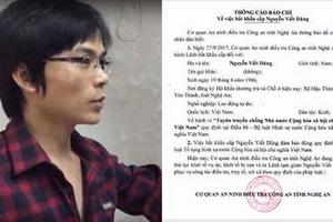 Bắt đối tượng Nguyễn Viết Dũng vì tuyên truyền chống Nhà nước