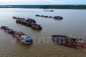 Sau chỉ đạo của Phó Thủ tướng, nạn trộm cát trên sông Hồng vẫn ‘nóng'