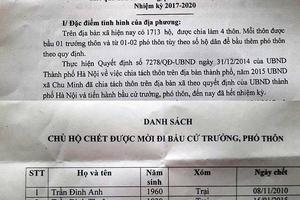 Nhiều người “đã chết” hàng chục năm vẫn được mời đi “bầu cử”