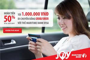 Maritime Bank phối hợp với Grab và Uber mang đến ưu đãi ‘khủng’ cho khách hàng