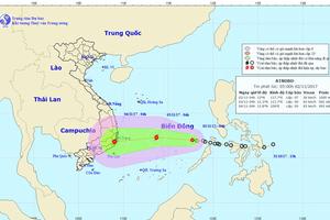 Áp thấp nhiệt đới trên Biển Đông có thể mạnh lên thành bão
