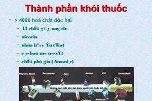 Nhiều chất độc ẩn chứa trong khói thuốc lá