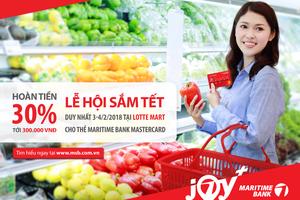 Sắm Tết tiết kiệm 30% hóa đơn với Maritime Bank Mastercard