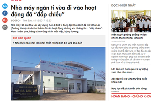 Kiểm tra việc "Nhà máy ngàn tỷ vừa đi vào hoạt động đã đắp chiếu"