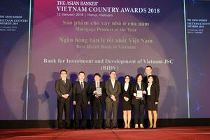 BIDV trở thành Ngân hàng Bán lẻ tốt nhất Việt Nam 4 năm liên tiếp