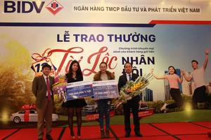 BIDV trao thưởng cho khách hàng trúng thưởng “Tài Lộc Nhân đôi”