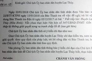 “Phớt lờ” chỉ đạo của Chủ tịch UBND tỉnh?