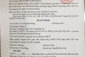 Truy nã nguyên Phó Giám đốc Eximbank Lê Nguyễn Hưng