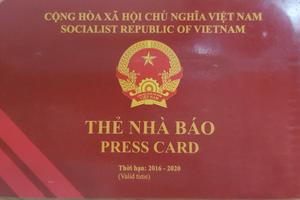 Đơn giản hóa thủ tục “Cấp thẻ nhà báo”