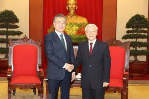 Tổng Bí thư Nguyễn Phú Trọng tiếp Tổng thống Hàn Quốc Moon Jae-in