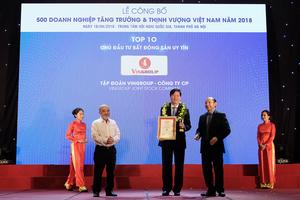 Vingroup 3 năm liên tục là chủ đầu tư bất động sản uy tín nhất Việt Nam