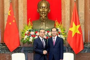 Chủ tịch nước Trần Đại Quang tiếp Bộ trưởng Ngoại giao Trung Quốc
