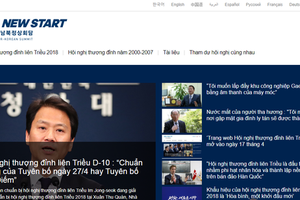 Trang web hội nghị thượng đỉnh liên Triều có tiếng Việt