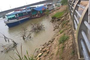 Công trình kè sông Mã chục tỷ xuống cấp nghiêm trọng