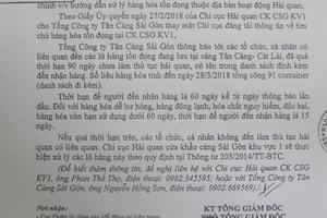 Tổng Công ty Tân cảng Sài Gòn: Tìm chủ hàng cho 91 container