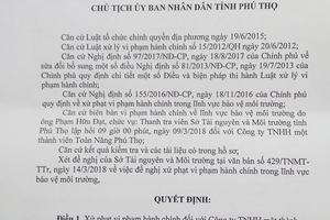 Xử phạt doanh nghiệp 260 triệu đồng về vi phạm bảo vệ môi trường