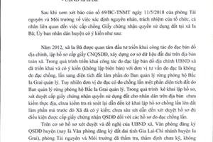 Phê bình lãnh đạo phòng cấp chồng bìa đỏ lên đất rừng phòng hộ