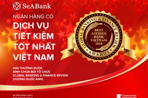SeABank: Lần thứ 8 nhận giải thưởng quốc tế Global Banking & Finance Review