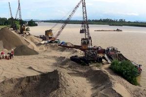 Lập đoàn kiểm tra hoạt động khai thác khoáng sản, bãi chứa vật liệu xây dựng ven sông