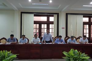 Phó Tổng Thanh tra Đặng Công Huẩn làm việc với tỉnh Sóc Trăng