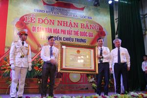 Đón bằng Di sản Văn hoá phi vật thể Quốc gia Lễ hội Đền Chiêu Trưng