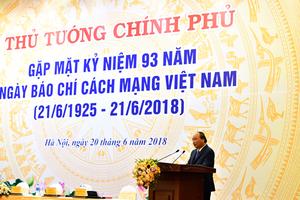 Thủ tướng: Báo chí cần chủ động phản bác thông tin xấu, độc trên mạng xã hội