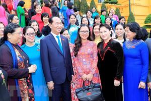 Chủ tịch nước Trần Đại Quang gặp mặt các nữ đại biểu Quốc hội