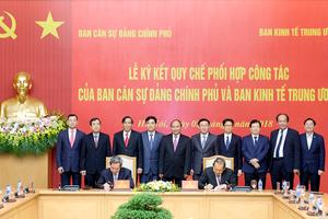 Ban Cán sự  Đảng Chính phủ và Ban Kinh tế TƯ ký quy chế phối hợp công tác