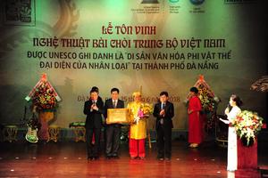 Bài chòi ghi danh là “Di sản văn hóa phi vật thể đại diện của nhân loại”