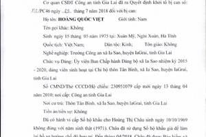 Trưởng Công an xã bị khởi tố vì hành vi giả mạo
