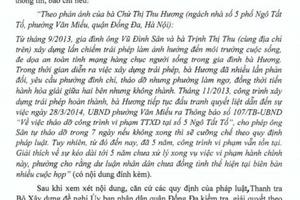 Thanh tra Bộ Xây dựng lên tiếng