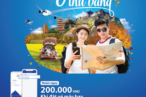 Hoàn ngay 200.000đ khi đặt vé máy bay trên ứng dụng
