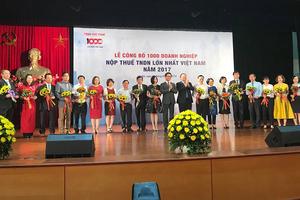 Công bố 1.000 doanh nghiệp nộp thuế lớn nhất Việt Nam