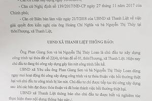 Xã lập biên bản rồi để công trình có dấu hiệu vi phạm hoàn thiện nốt?