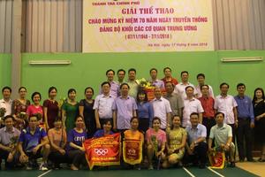 Giải Thể thao Thanh tra Chính phủ thành công tốt đẹp