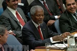 Trụ sở LHQ tại Geneva hạ thấp cờ để tưởng nhớ ông Kofi Annan