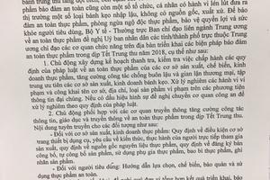 Tăng cường tuyên truyền ATTP trong Tết Trung thu 2018