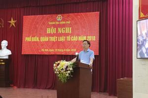 Thanh tra Chính phủ phổ biến, quán triệt Luật Tố cáo năm 2018