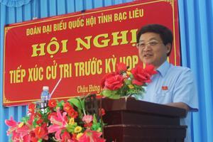 Tổng Thanh tra Lê Minh Khái tiếp xúc cử tri tại Bạc Liêu