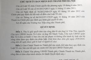 Vì sao lãnh đạo TP Hà Nội chưa kết luận nội dung tố cáo? 