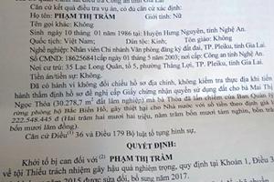 Khởi tố nữ cán bộ cấp đất rừng lấn chiếm cho dân